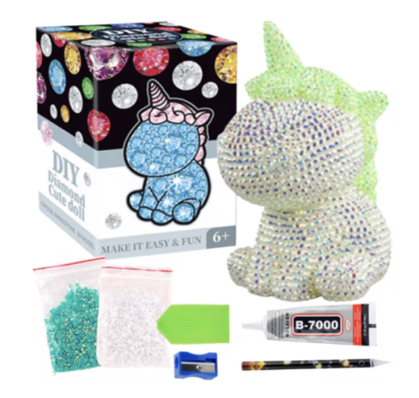 Set DIY Pictura cu Diamante Unicorn 5D 15 cm