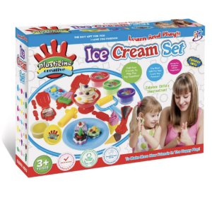 Set de Joaca Ice Cream Set cu 4 borcanele Plastilina si Accesorii