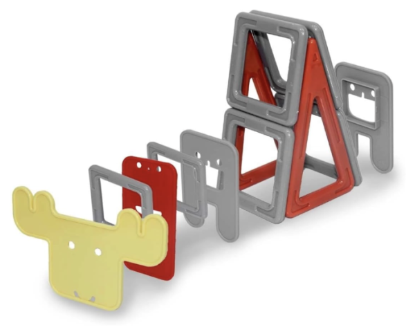 Set Magnetic de Constructie 12 Piese Multicolor 22.5x21x5.5 cm