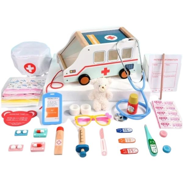 set-medical-din-lemn-ambulance-doctor-cu-masinuta-de-tras-ursulet-si-29-piese-3-ani-772392.jpg Set medical din lemn Ambulance Doctor cu masinuta de tras, ursulet si 29 piese, +3 ani