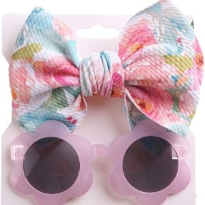 Set Ochelari de Soare pentru Fetite - Imprimeu Floricele Multicolore