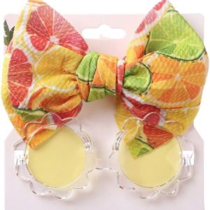Set Ochelari de Soare pentru Fetite - Imprimeu Fructe Galbene