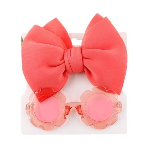 Set Ochelari si Bentita pentru Fetite, Marime Universala - Portocaliu