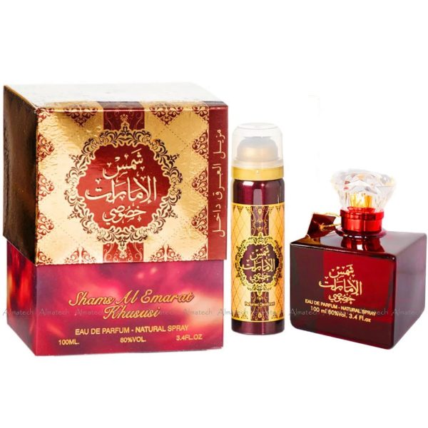 Set Shams Al Emarat Khususi apa de parfum 100 ml si deodorant cadou 50 ml, femei - Original Dubai