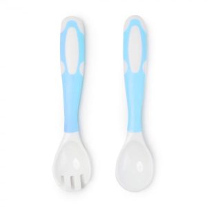 Set Tacamuri pentru Bebelusi Silicon si Plastic - Albastru - Nurio