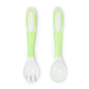 Set Tacamuri pentru Bebelusi Silicon si Plastic - Verde - Nurio