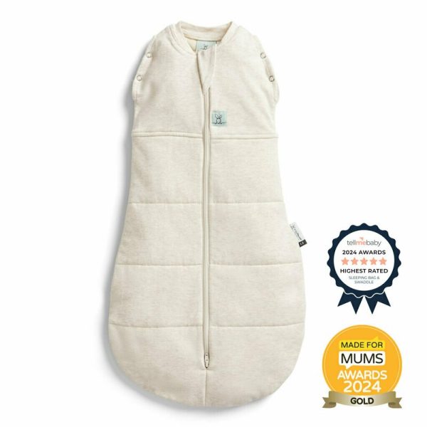 Sistem de infasat si sac de dormit, ErgoPouch, 2 in 1, 0-3 luni, 3-6 kg, TOG 2.5, Bumbac organic, Fermoar bidirectional, Transformabil, Lavabil la masina, Certificat non-toxic, Premiat in Australia, Bej