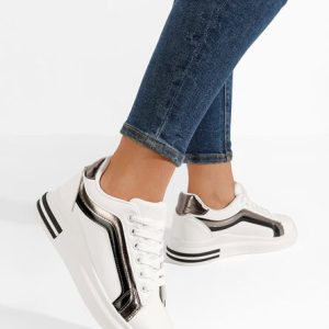 Sneakers dama Ateliana V5 albi