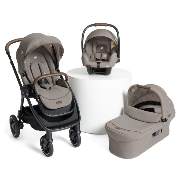 Carucior pentru copii multifunctional 3 in 1 Joie Finiti Signature Maple (Carucior Finiti + Landou Ramble XL + scoica i-Starter)
