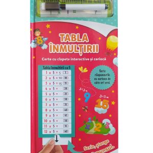 Tabla inmultirii. Carte cu clapete interactive si carioca