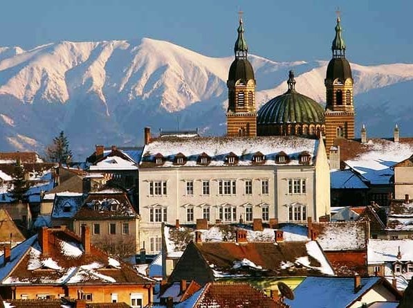 Tablou GM100, Sibiu, Pictura cu Diamante, Goblen cu pietre 5D, cu rama de lemn, 40 x 50 cm