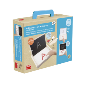 Tava multi-senzoriala mica Montessori pentru terapie, desen si prescriere, nisip inclus