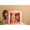 Teatru de papusi din lemn pentru masa, pliabil, cu figurine incluse Kipod
