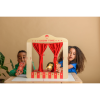 Teatru de papusi din lemn pentru masa, pliabil, cu figurine incluse Kipod