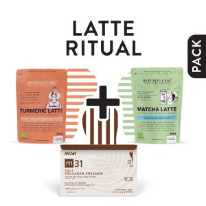 thumbnail_Bundlesimunitate__4.Latteritual_1200x1200.jpg LATTE RITUAL PACK, pachet promotional (Matcha Latte + Turmeric Latte + m31 colagen creamer), natural, 505g
