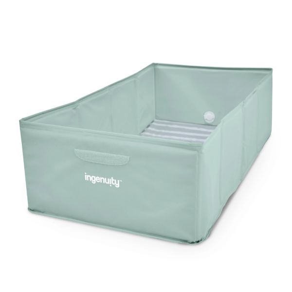 travel_tub_sage.png Cadita pliabila pentru calatorii Ingenuity Tuckaway Travel Tub Sage