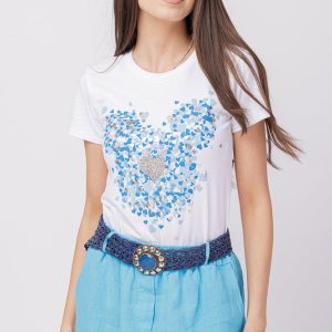 tricou-alb-din-bumbac-cu-imprimeu-roz-auriu-micky-stilizat-si-inima-copie-457138.jpg Tricou alb din bumbac cu imprimeu turcoaz-argintiu Micky stilizat si inima