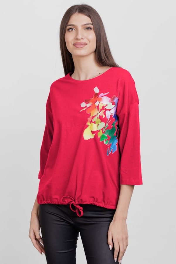tricou-cu-maneca-3-4-din-tricot-de-bumbac-cu-snur-la-baza-verde-deschis-cu-imprimeu-floare-stilizata-copie-863921.jpg Tricou cu maneca 3 4 din tricot de bumbac cu snur la baza, fucsia cu imprimeu floare stilizata