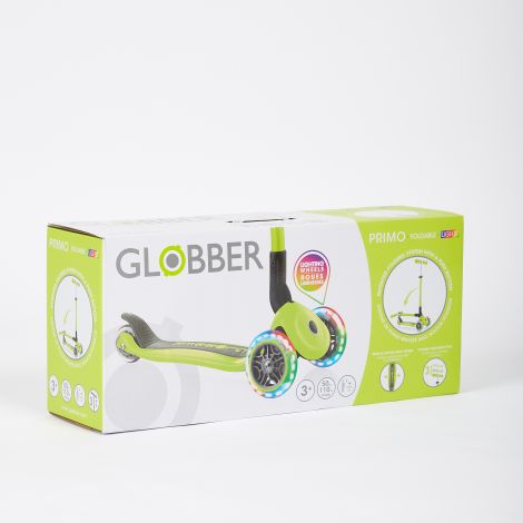Trotineta globber primo cu lumini, pliabila , culoare verde