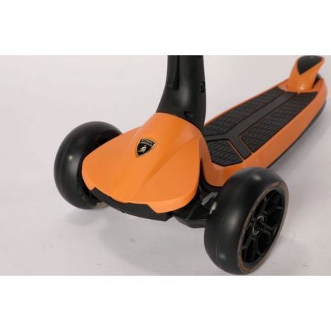 Trotineta licentiata Lamborghini,3-8 ani, 3 roti, cadru aluminiu, portocalie, roti led, MESUCA