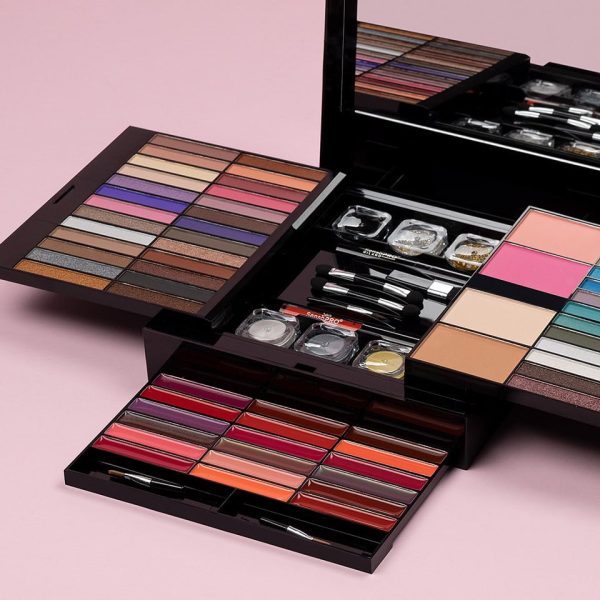 Trusa Machiaj Attractive Diva Makeup Box + CADOU Set 22 Pensule Machiaj, SensoPRO Milano