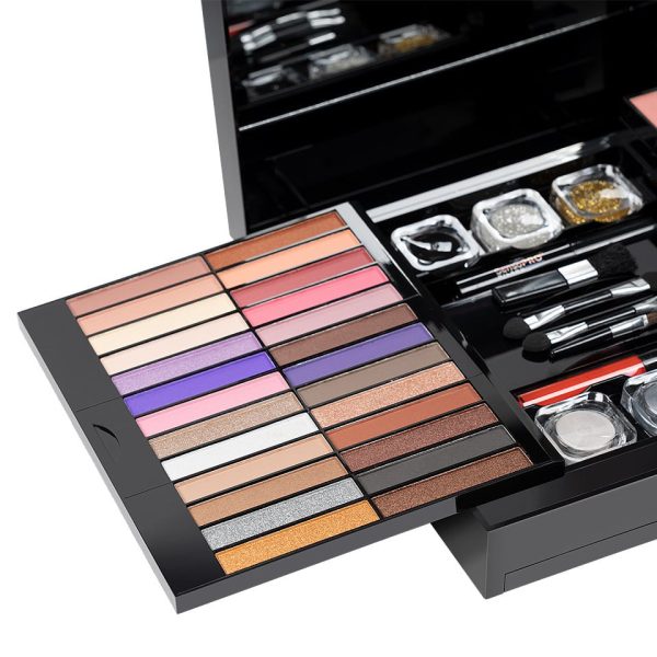 Trusa Machiaj Attractive Diva Makeup Box + CADOU Set 22 Pensule Machiaj, SensoPRO Milano