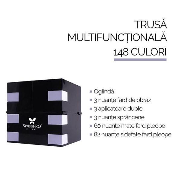 Trusa Machiaj Multifunctionala Ultimate Celebrity 148 culori SensoPRO Milano + CADOU