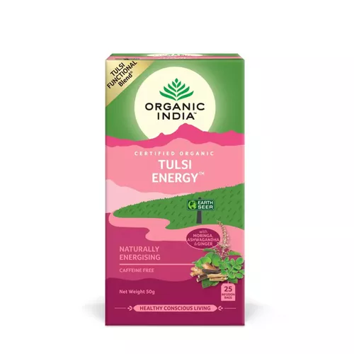 Ceai Tulsi Energy, Amestec Adaptogen Energizant Natural, 25pl | Organic India