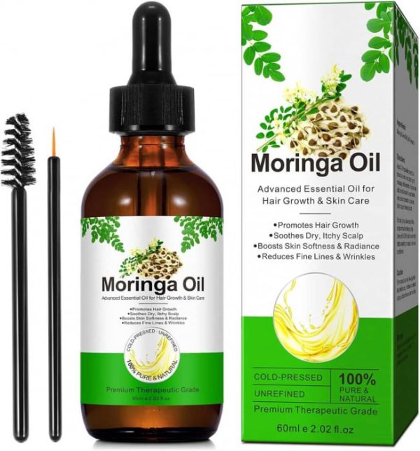 Ulei premium de Moringa 100% Natural pentru Cresterea Parului si Ingrijirea Tenului, NOVA KISS  , 60 ml