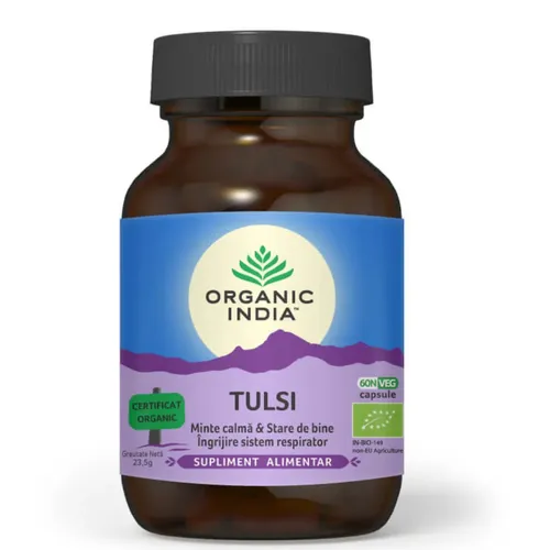 untitled-design-3-.webp Tulsi (Busuioc Sfânt) Minte Calmă și Îngrijire Sistem Respirator 60 cps ECO | Organic India