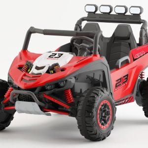UTV electric pentru copii, Kinderauto Arrow Dune-Buggy, 220W, 12V, roti EVA, premium, 2 locuri, rosu