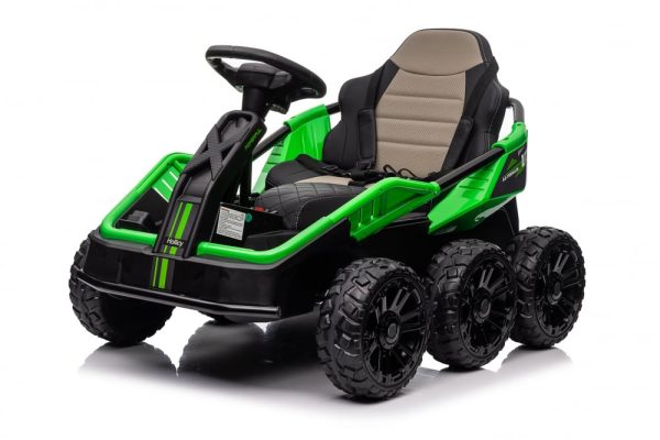 UTV electric pentru 2 copii Kinderauto MoonRider 6x6 300W 24V premium, verde