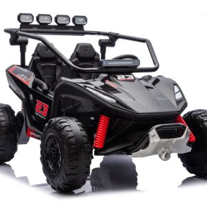 UTV electric pentru 2 copii Kinderauto Vector V2 Dune-Buggy, 220W, 12V, roti moi, scaun tapitat, echipat premium, negru