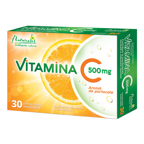 vitamina-c-naturalis.png Vitamina C 500mg, 30 comprimate, Naturalis
