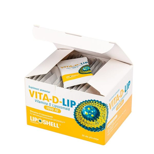 VITA-D-LIP, Vitamina D Lipozomală 1000 IU 30 plicuri,  LIPOSHELL®