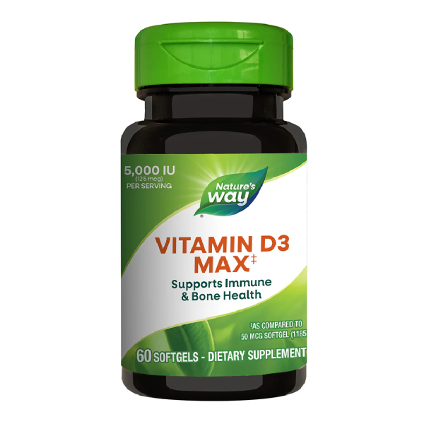 vitamina-d3-5000-ui-nature-s-way-60-capsule-secom.png Vitamina D3 5000UI Nature's Way, 60 capsule moi, Secom
