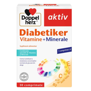 vitamine-si-minerale-diabetiker-aktiv-doppelherz.png Vitamine si minerale Diabetiker Aktiv, 30 comprimate, Doppelherz