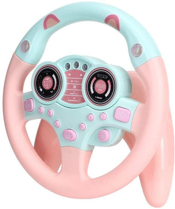 Volan Interactiv multifunctional, cu suport, 2192E roz