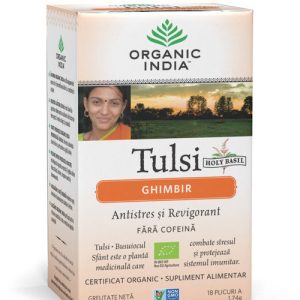 vvv-ceai-tulsi-ghimbir-antistres-18pl-organic-india-2.jpg Ceai Tulsi Ghimbir, Antistres si Revigorant 18pl ECO| Organic India
